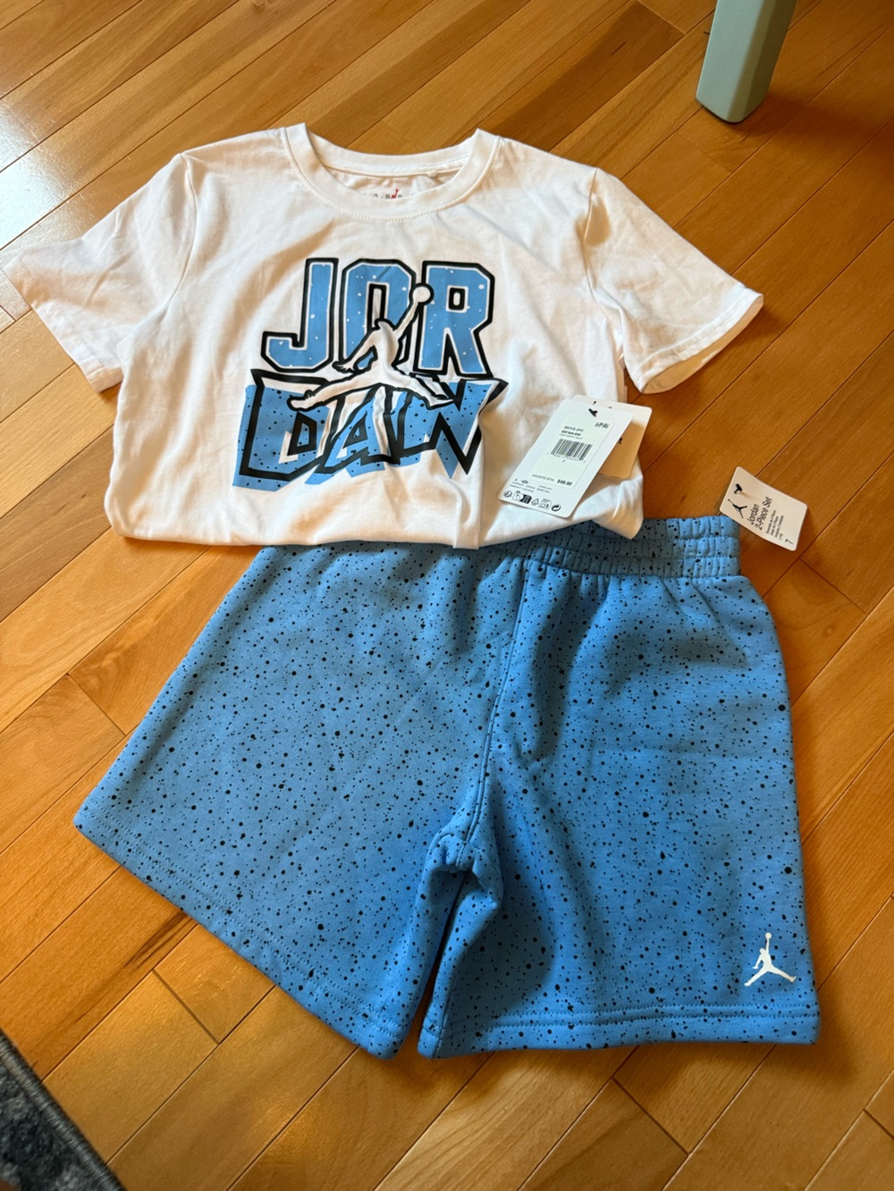 Jordan Blue 2-piece Shorts and Tshirt Kids Set NWT